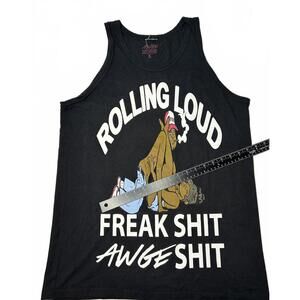 AWGE X Rolling Loud Freak Tank Top Mens Large Black Sold Out Rare NWOT